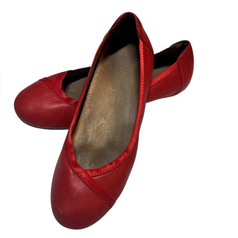 Vionic Spark Caroll Cherry Flats Women Size 9 Lea… - image 3
